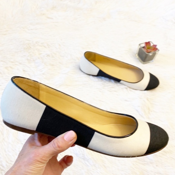J. Crew Shoes - J. CREW | Colorblock black white flats loafers women’s 7